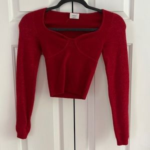 Wilfred Greer Sweater in Crimson Red